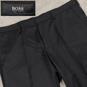 Hugo Boss Dress Pants Men's Size 38x30 Black Straight Leg Virgin Wool Genesis 4